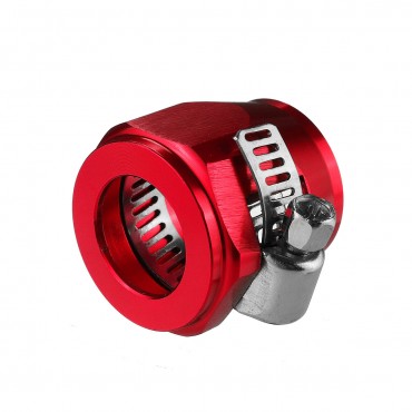AN10 Hex Hose Finisher Clamp With Screw Band Hose End Cover Fitting Adapter Connector