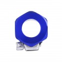 AN8 Hex Hose Finisher Clamp With Screw Band Hose End Cover Fitting Adapter Connector