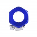 AN8 Hex Hose Finisher Clamp With Screw Band Hose End Cover Fitting Adapter Connector