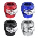 AN8 Hex Hose Finisher Clamp With Screw Band Hose End Cover Fitting Adapter Connector