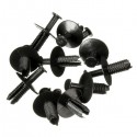 Black 10PCS Nylon Fastener Bumper Rivet Retainer Trim Clips For BMW