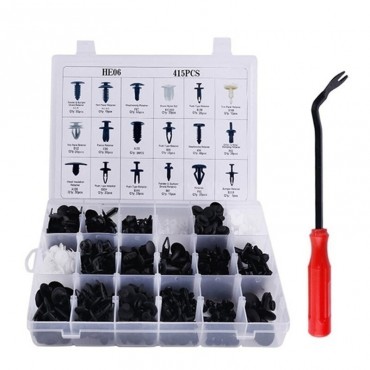 Car Push Retainer Pin Rivet Trim Clip Set with Panel Moulding Screwdriver Assortments