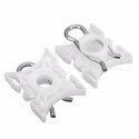 Pair White Window Lift Regulator Slider Clips #51321938884 For BMW 3 Series E36 E92 E93