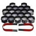 Set of 20 pcs 17mm Car Plastic Caps Bolts Covers Nuts Alloy Wheel