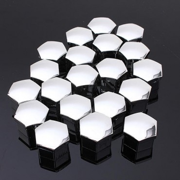 Set of 20 pcs 17mm Car Plastic Caps Bolts Covers Nuts Alloy Wheel