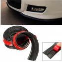 Universal Black Front Bumper Rubber Protector Lip Splitter Body Spoiler