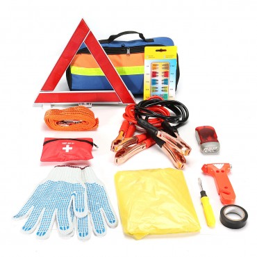 12 in 1 Automotive First Aid Emergency Travel Tools Kit Roadside Car Breakdown Outdoor
