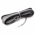 15m 7000LB Nylon Rope Winch Tow Cable with Sheath for ATV SUV Off Road