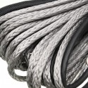 15m 7000LB Nylon Rope Winch Tow Cable with Sheath for ATV SUV Off Road