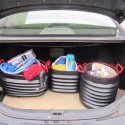 25L Car Storage Box Circular Folding Telescopic Storage Bucket Trash Container Scalable Toolbox Col