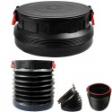 25L Car Storage Box Circular Folding Telescopic Storage Bucket Trash Container Scalable Toolbox Col