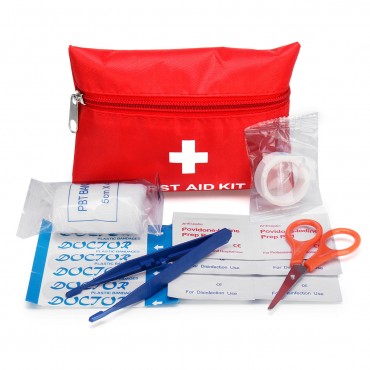 8Pcs Portable First Aid kit Car Emergency Travel Bag