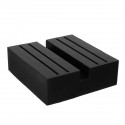 Black Car Universal Rubber Slotted Pad Lift Trolley Jacking Block Guard Adapter