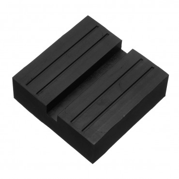 Black Car Universal Rubber Slotted Pad Lift Trolley Jacking Block Guard Adapter