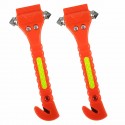 Car Emergency Safety Hammer Life-Saving Escape Tool 2Pcs with Double-sided Fluorescent Strip