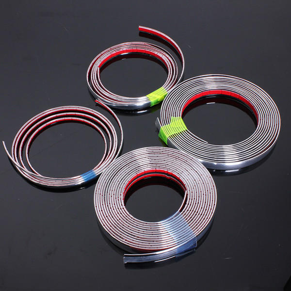 Chrome Car Styling Moulding Strip Trim Self Adhesive Crash Protecter