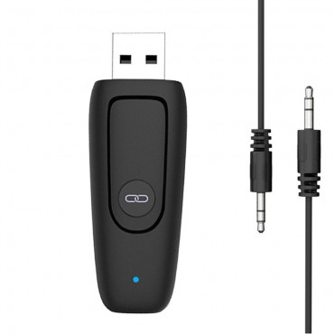 BT-9 USB bluetooth 5.0 Adapter 2-in-1 Wireless Audio Receiver Transmitter 3.5mm AUX Jack for Car Home TV Computer