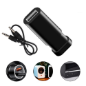 GS008 2-in-1 bluetooth 5.0 Audio Receiver Transmitter Retractable Wireless Adapter USB 3.5m AUX Jack for Car TV PC