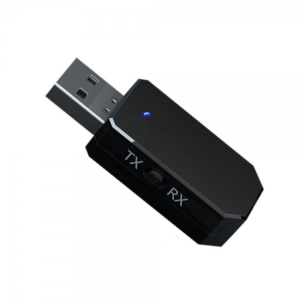 KN331 bluetooth 5.0 Audio Receiver Transmitter 2-in-1 USB 3.5mm AUX Jack Stereo Adapter for TV Headphone PC Car CD Player