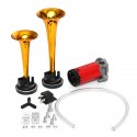 12V 178DB Air Horn Dual Trumpet Ultra Loud Universal For Train Trailer Truck Motorcycle