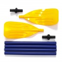 225x127cm 3 Person Inflatable Rowing Boat Bearing 210kg PVC Rubber Fishing with Paddles Pump