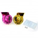 2pcs 400DB 12V Dual Tone Snail Air Horn Super Loud Trumpet 510hz + 410hz For Car Trucks Lorry Boat Universal