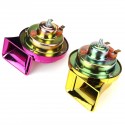 2pcs 400DB 12V Dual Tone Snail Air Horn Super Loud Trumpet 510hz + 410hz For Car Trucks Lorry Boat Universal