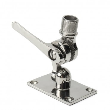 Boat 316 Stainless Steel Marine VHF Antenna Dual Axis Adjustable Base Mount