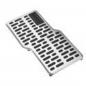 Non-slip Stainless Heel Pad Foot Rest Pedal Plate Floor Carpet Mat