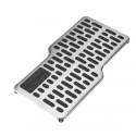 Non-slip Stainless Heel Pad Foot Rest Pedal Plate Floor Carpet Mat