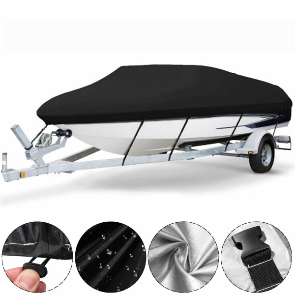 Heavy Duty Premium 210D 11ft-22ft Trailerable Marine Grade Boat Cover