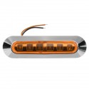 10PCS 12V 24V 6 LED Side Marker Lights Lamp Amber for Truck Trailer Caravan Lorry Van