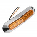 10PCS 12V 24V 6 LED Side Marker Lights Lamp Amber for Truck Trailer Caravan Lorry Van