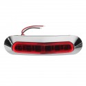 10PCS 12V 24V 6 LED Side Marker Lights Lamp Red for Truck Trailer Caravan Lorry Van