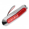 10PCS 12V 24V 6 LED Side Marker Lights Lamp Red for Truck Trailer Caravan Lorry Van