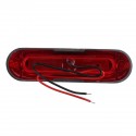 10PCS 12V 24V 6 LED Side Marker Lights Lamp Red for Truck Trailer Caravan Lorry Van