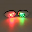 10V-30V LED Side Signal Lamp Navigation Lights For Truck Boat Trailer Van Red Green