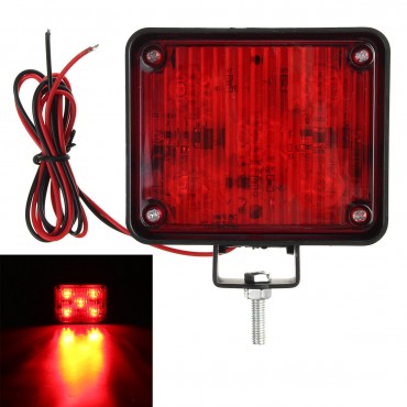 12-24V Square LED Flash Strobe Light Waterproof Warning Lamp For Car Truck Motorcycle
