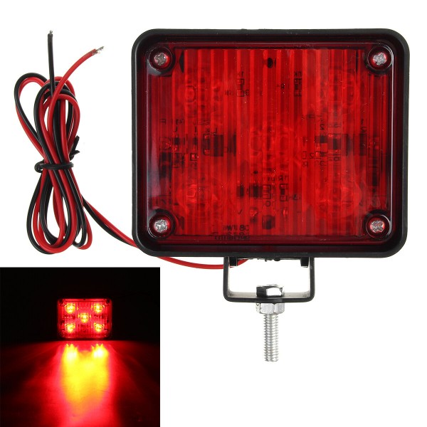 12-24V Square LED Flash Strobe Light Waterproof Warning Lamp For Car Truck Motorcycle