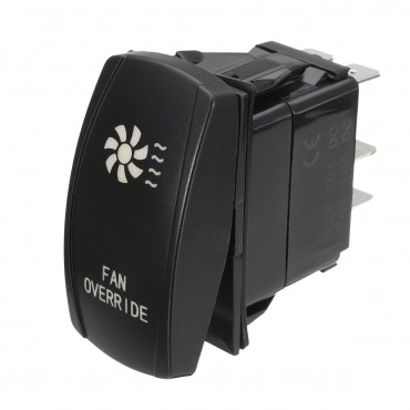 12V 20A 5 Pin Rocker Switch FAN OVERRIDE ON/OFF Waterproof Laser LED Push Button