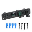 12V-24V 4 in 1 Switch Panel Dual USB Charger Digital Voltmeter Waterproof Socket ON OFF Rocker Switch For Car Ship Boat Truck