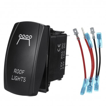 12V 24V with Cable Rocker Switch ON-OFF Dual Blue LED Light Bar Waterproof Car Boat Bus RV