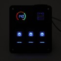 12V 3 Gang Blue Toggle Rocker Switch Panel Voltmeter USB Charger Car Marine Boat