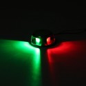 12V 6 LED Navigation Green Red Lights Marine Bow Boat Yacht Stainless Steel IP66