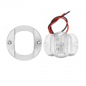 12V 6 LED Round Lights Chrome Transom Mount For Marine Boat Yacht Stern Navigation