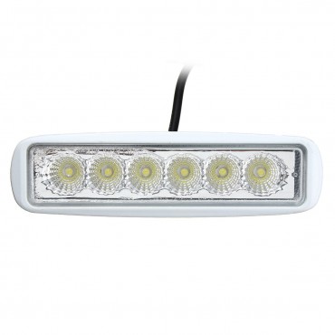 12V 6 LED Spreader Marine Flood Work White Light For Boat Yacht Motorcycle Truck Car