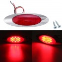 12V 6.5 Inch Oval Cab Side Marker Lights 16 LED Bezel For Truck Marine Boat