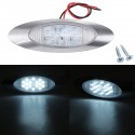 12V 6.5 Inch Oval Cab Side Marker Lights 16 LED Bezel For Truck Marine Boat