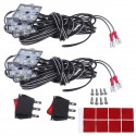 12V 8Pcs 48 SMD LED Lights Truck Bed Lighting Waterproof For RV Boat Cargo Pickup Bed