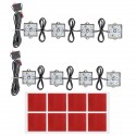 12V 8pcs Waterproof 5630 SMD Truck Bed Work Box LED Reading Marine Light Interior With Switch White Beam 6000K